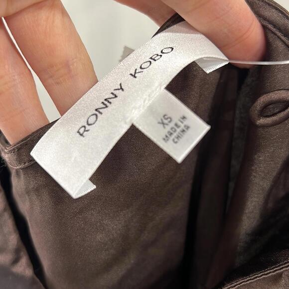 Ronny Kobo Drew Dress in Dark Chocolate - Picture 7 of 8